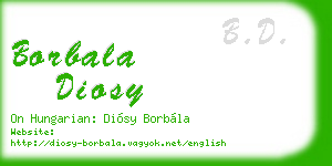 borbala diosy business card